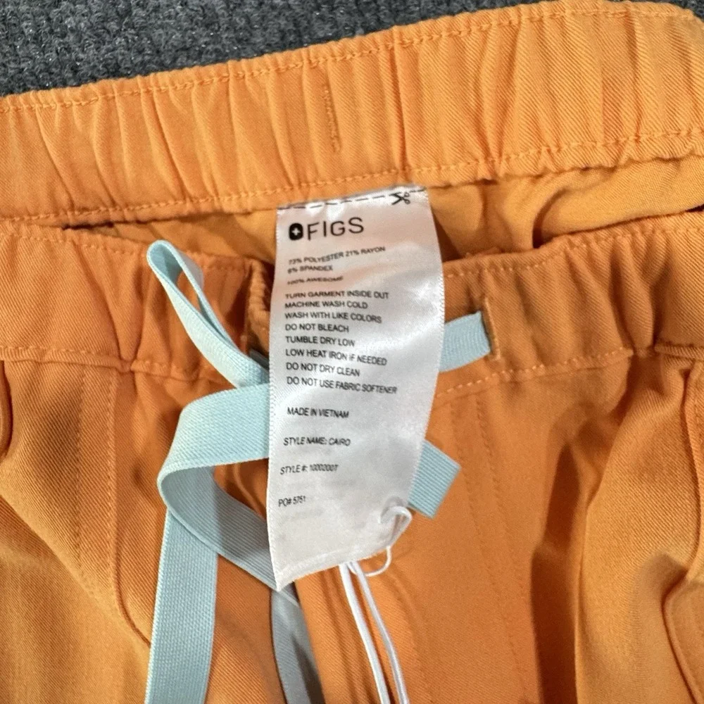 Figs Cairo Cargo Men's Sz LT NWT Orange Creamsicle Scrub Pants